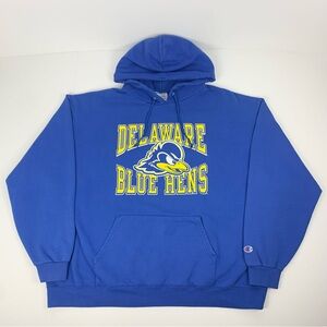 Delaware Blue Hens Hoodie University Fleece Champion Sweatshirt Size 2XL